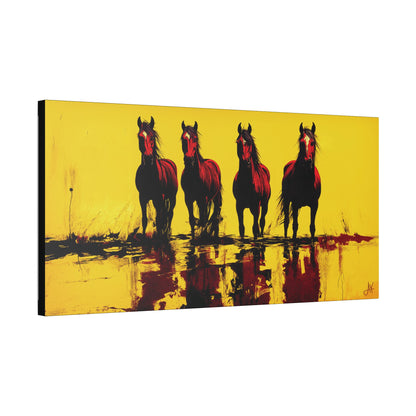 "Steeds of the Red Hand", Stretched Classic Canvas Fine Art Print