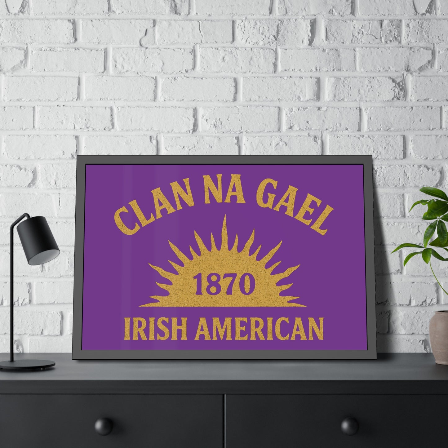 "Clan na Gael - Irish American", Framed Paper Poster (Vesper Violet)