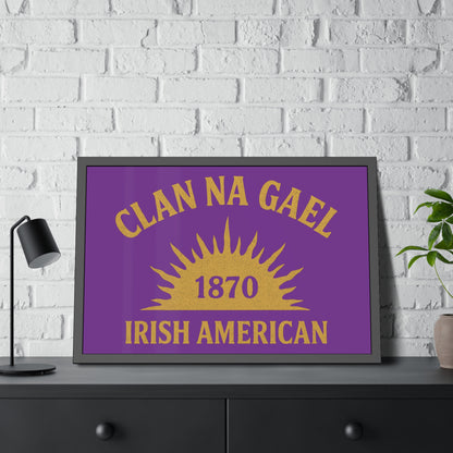 "Clan na Gael - Irish American", Framed Paper Poster (Vesper Violet)
