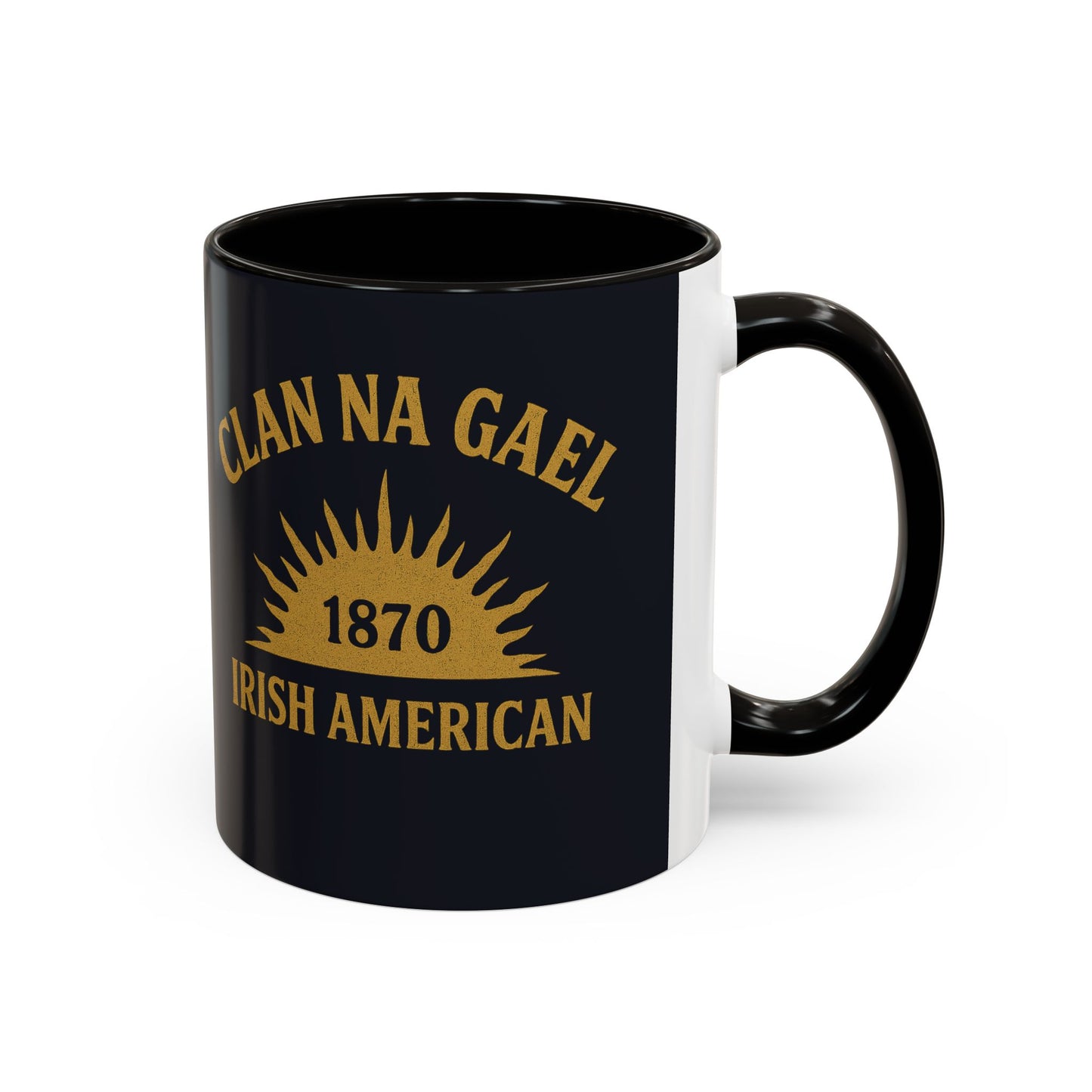 "Clan na Gael - Irish American", Colorful Mugs (11oz, 15oz) (Black Denim)