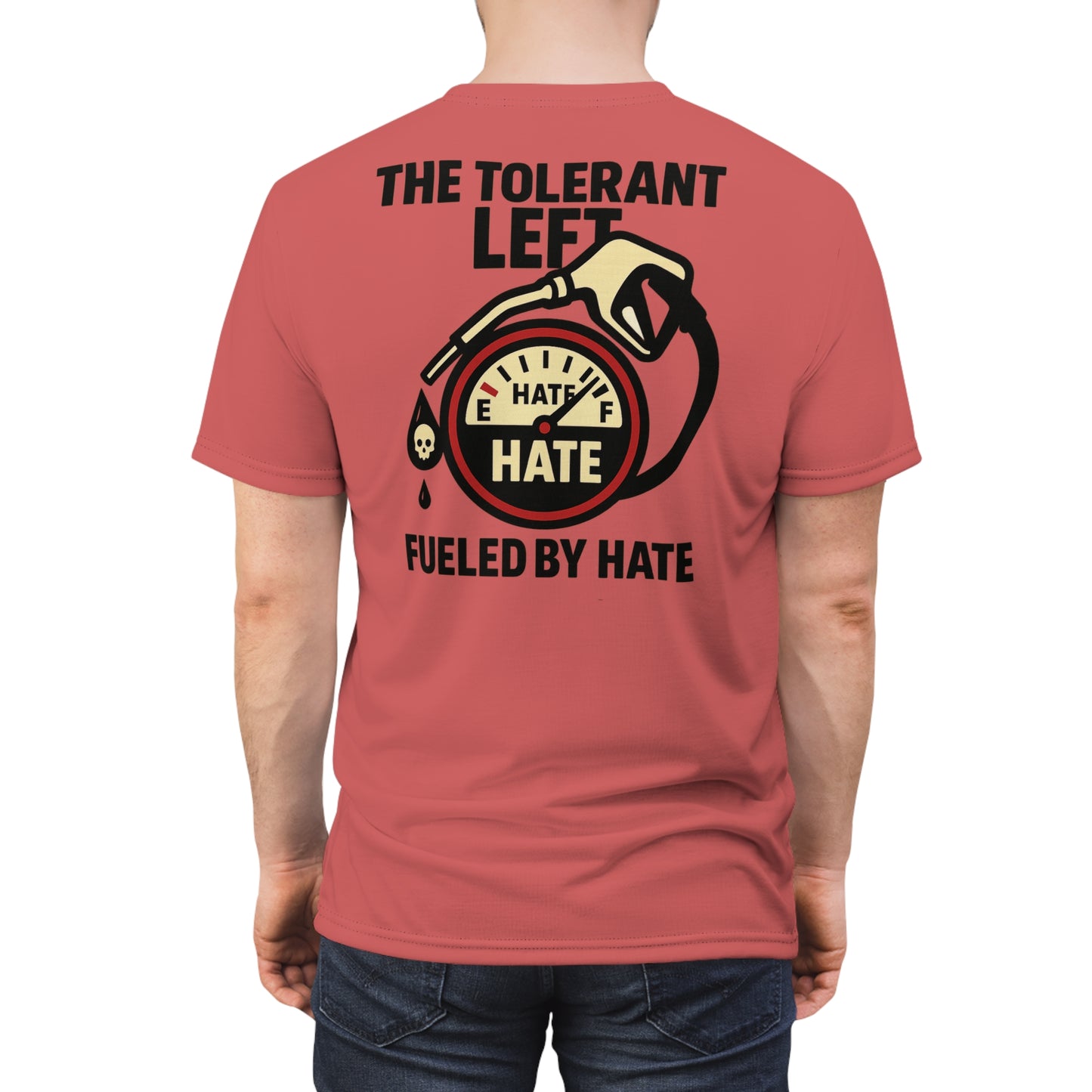 "The Tolerant Left", Unisex T-shirt (Faded Cherry)