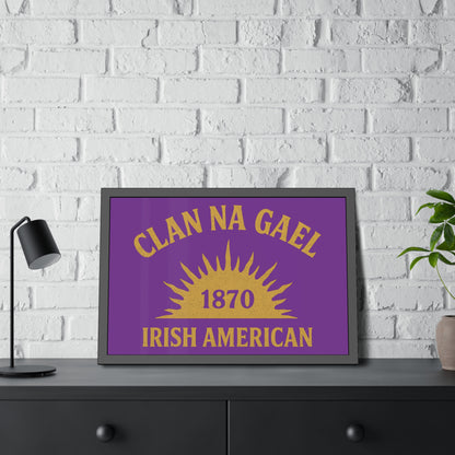 "Clan na Gael - Irish American", Framed Paper Poster (Vesper Violet)