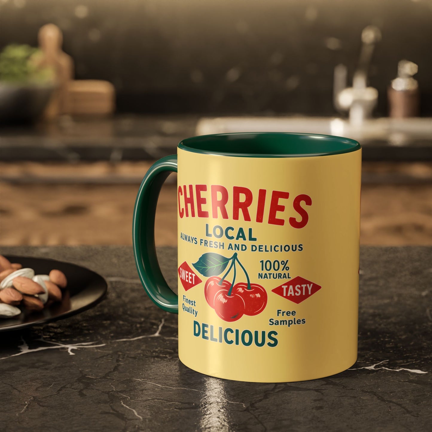 "Delicious Cherries", Colorful Mugs (11oz, 15oz) (Sanctum Veil)