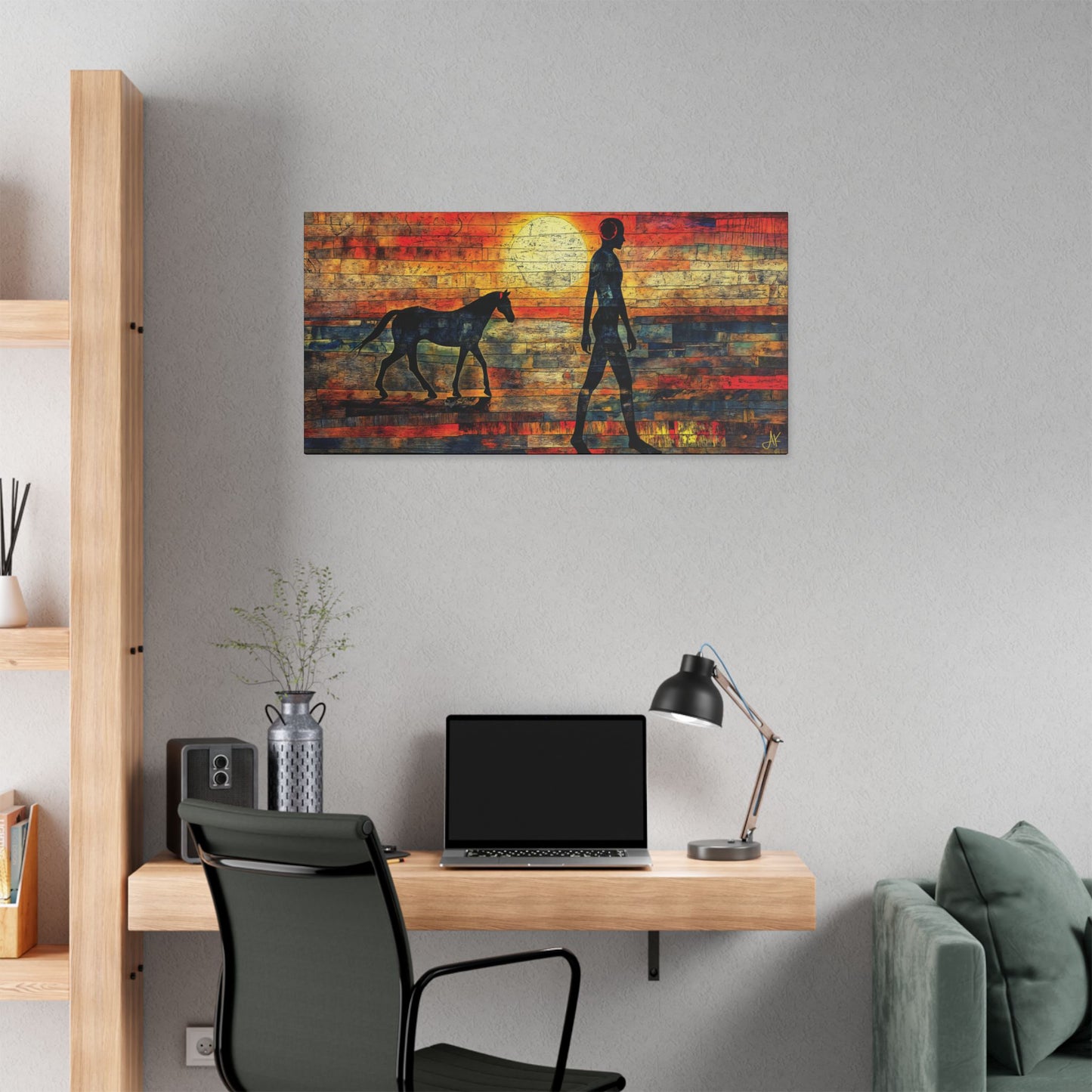 "Anam & Each (Gaelic); Soul and Steed (English)", Stretched Classic Canvas Fine Art Print