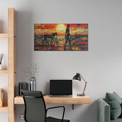 "Anam & Each (Gaelic); Soul and Steed (English)", Stretched Classic Canvas Fine Art Print