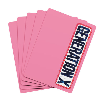 "Generation X", Retro Playing Cards (Carnation Pink)