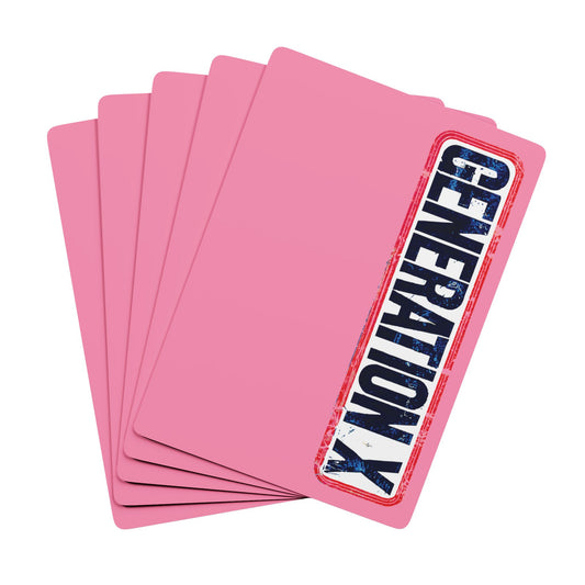 "Generation X", Retro Playing Cards (Carnation Pink)