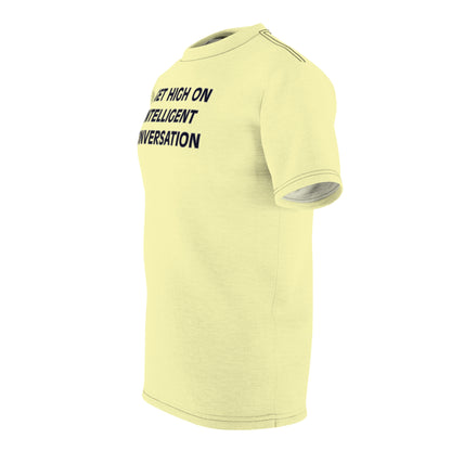 "Intelligent Conversation", Unisex T-shirt (Lamenters Yellow)