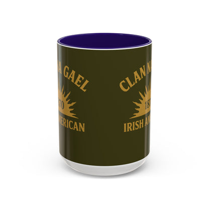 "Clan na Gael - Irish American", Colorful Mugs (11oz, 15oz) (Fianna Green)