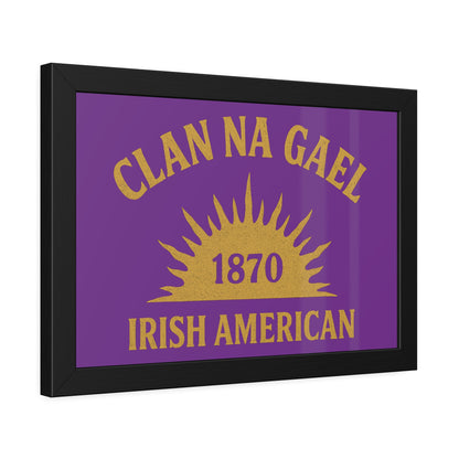 "Clan na Gael - Irish American", Framed Paper Poster (Vesper Violet)