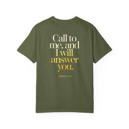 "Call to Me - Jeremiah 33:3" #02, Unisex T-shirt