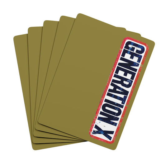 "Generation X", Retro Playing Cards (Camouflage Yellow)