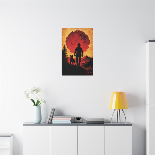 "Watchman of the Red Sun", Matte Canvas Fine Art Print