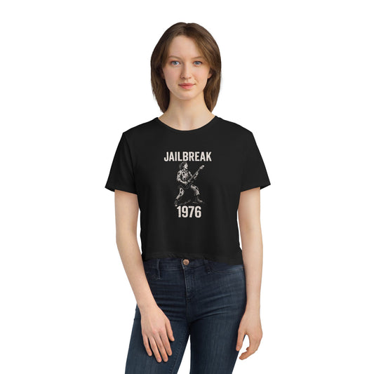 "Jailbreak 1976", Women's Flowy Cropped Tee