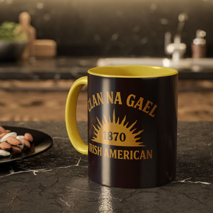 "Clan na Gael - Irish American", Colorful Mugs (11oz, 15oz) (Seal Brown)