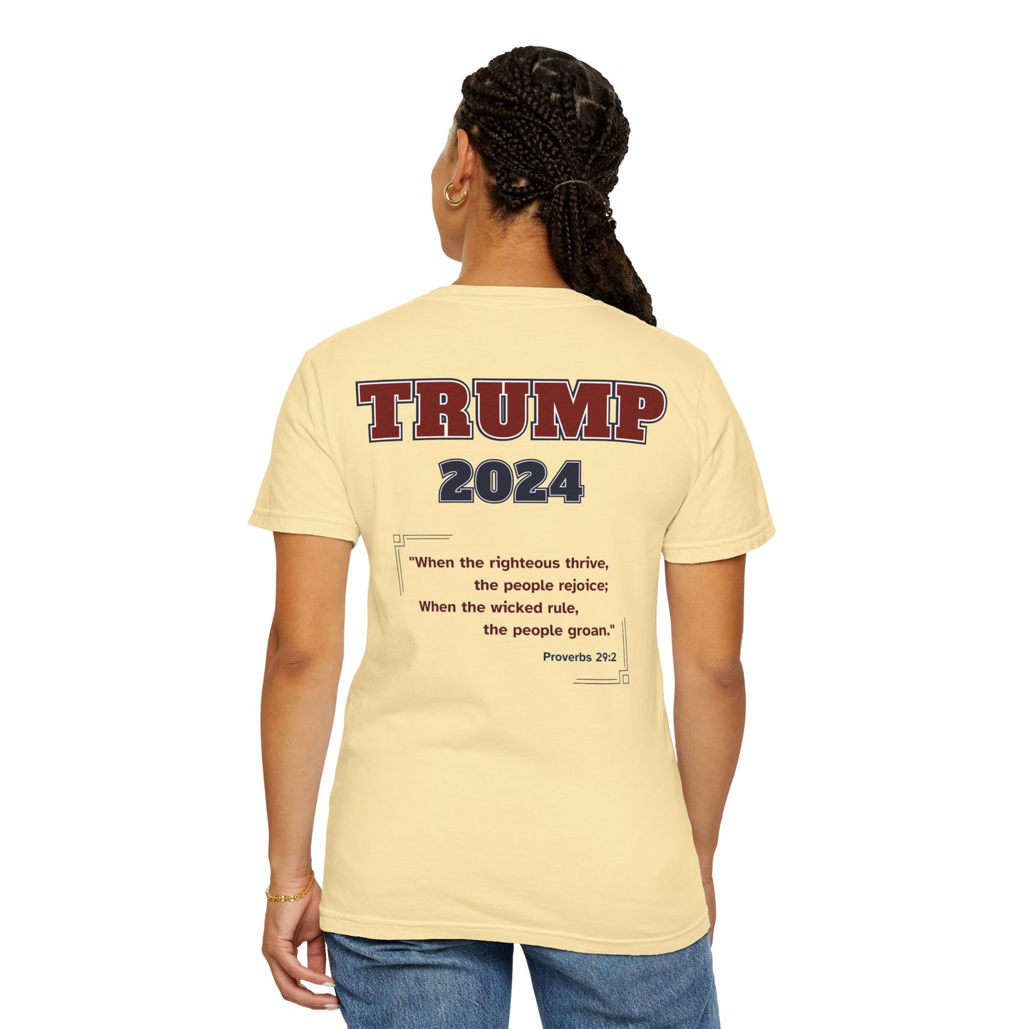 "Trump 2024 - Proverbs 29:2", Unisex T-shirt - Historical Collectible