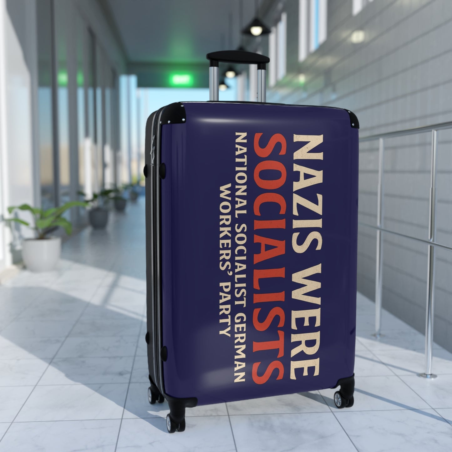 "Nazis were Socialists", Suitcase (Obsidian Blue)
