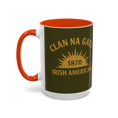 "Clan na Gael - Irish American", Colorful Mugs (11oz, 15oz) (Fianna Green)