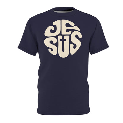 "Retro Jesus", Unisex T-shirt (Black Violet)