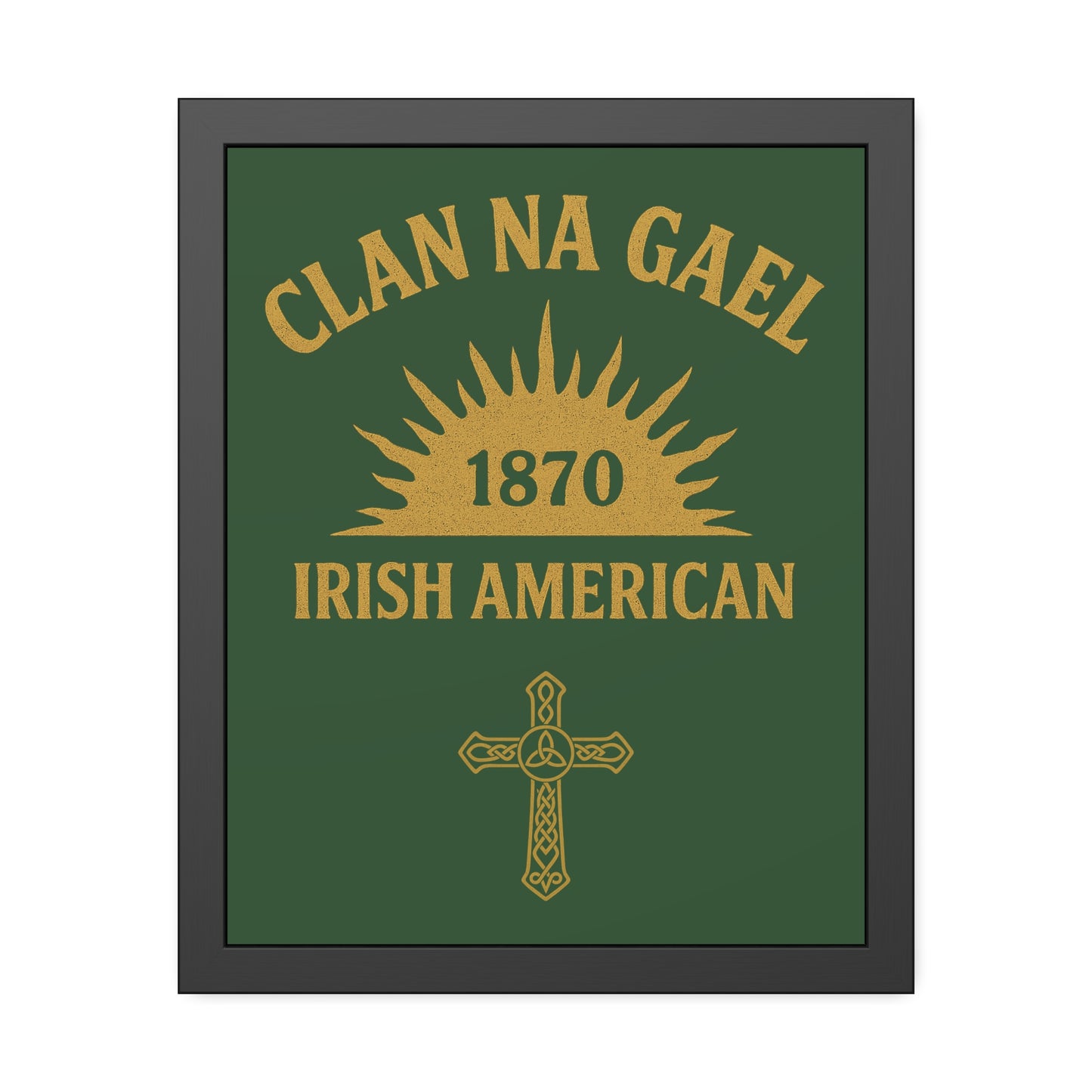 "Clan na Gael - Irish American", Framed Paper Poster (Brithemain Green)