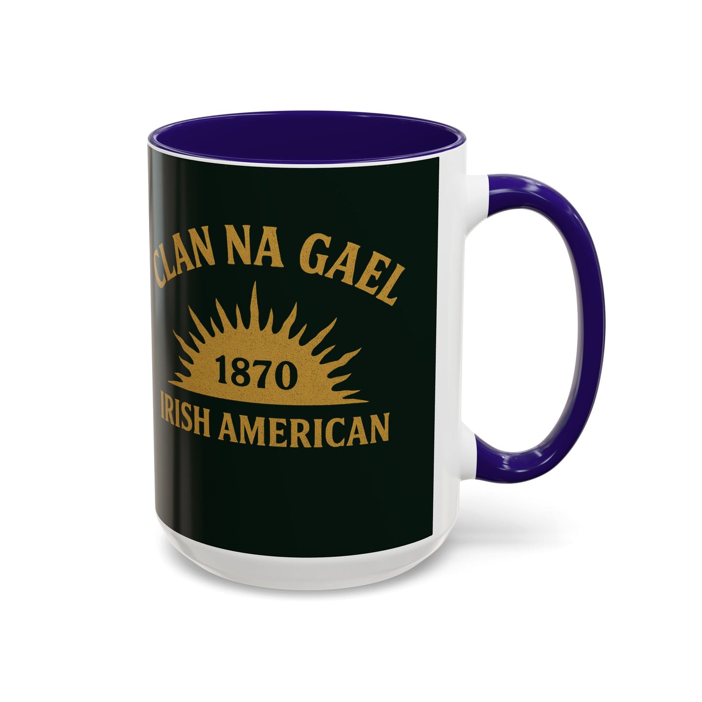 "Clan na Gael - Irish American", Colorful Mugs (11oz, 15oz) (Túath Green)