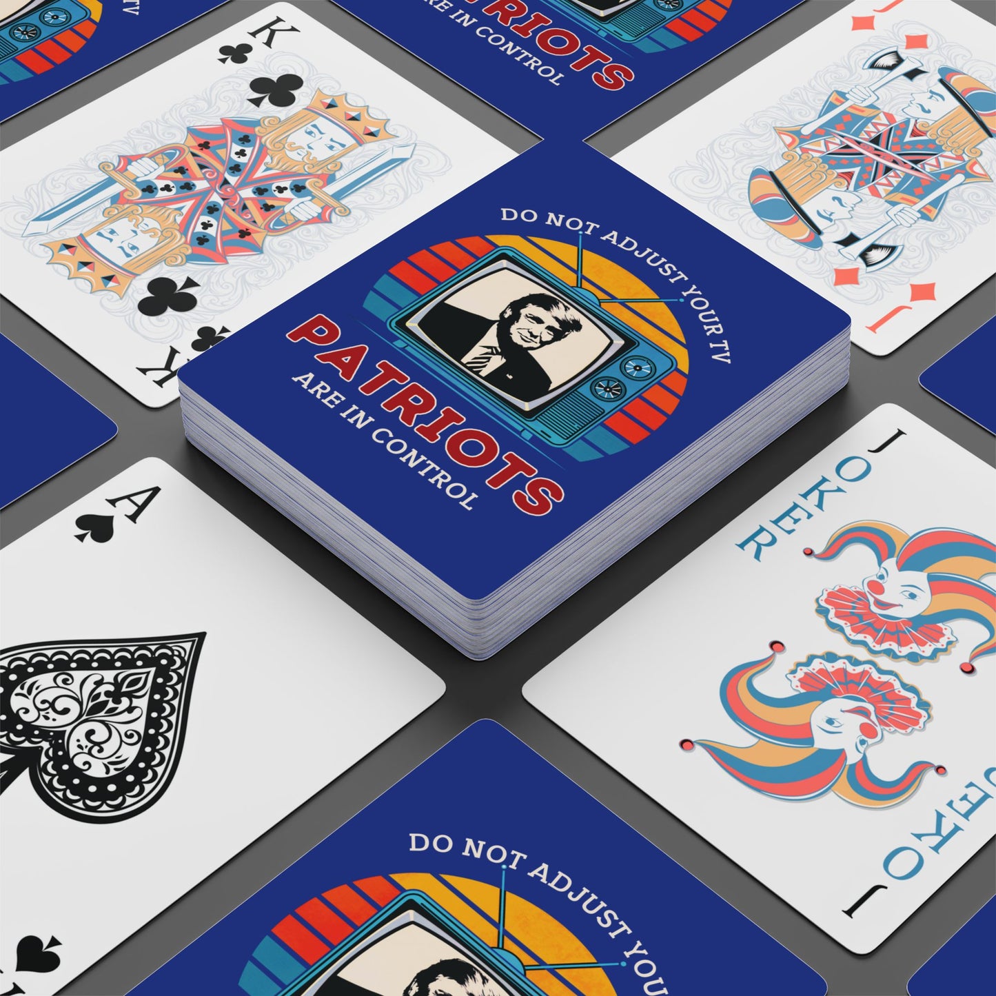 "Patriots are in Control" #01, Political Playing Cards (Patriot Blue)