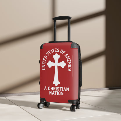 "USA - A Christian Nation" #04 Suitcases (Carnelian Red)