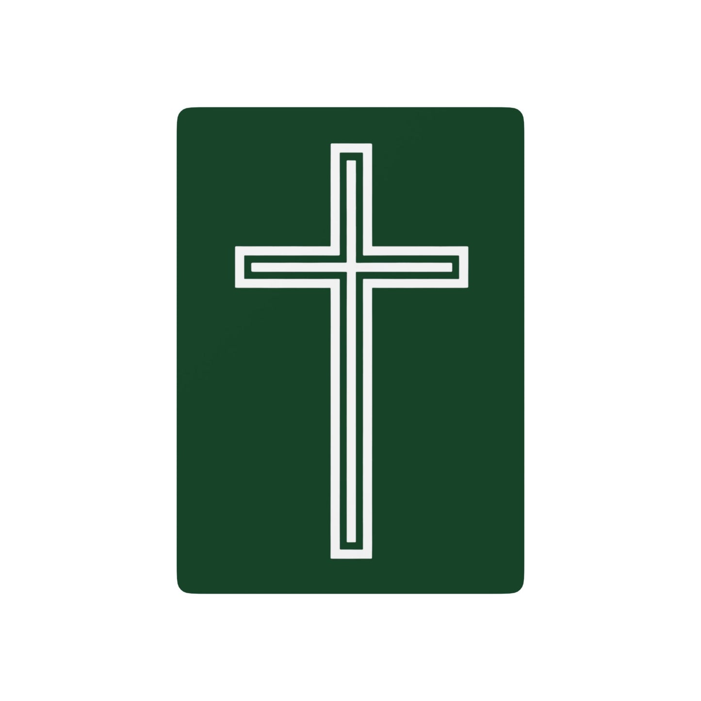"A Simple Cross", Chrsitian Playing Cards (Zucchini Green)