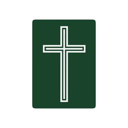 "A Simple Cross", Chrsitian Playing Cards (Zucchini Green)