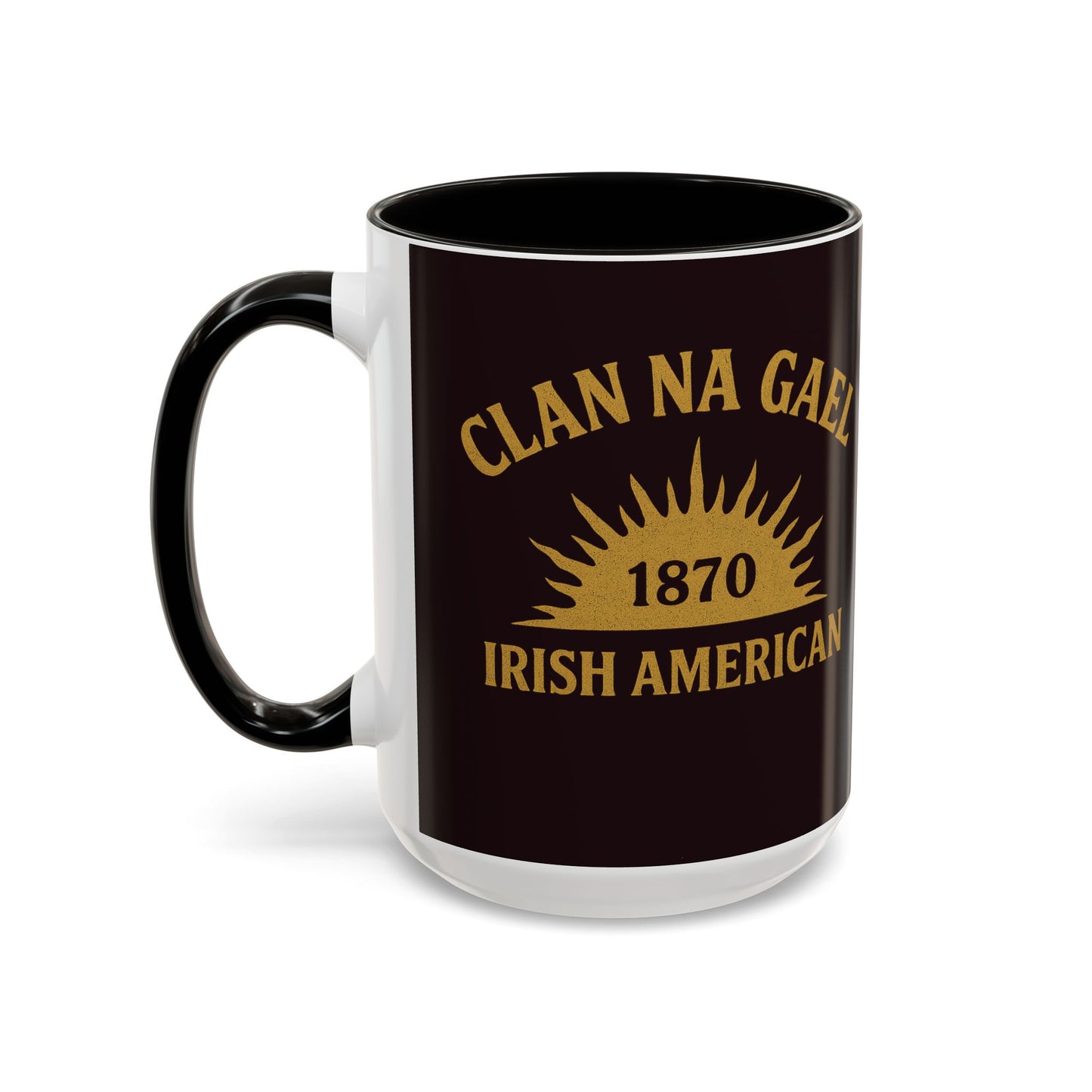 "Clan na Gael - Irish American", Colorful Mugs (11oz, 15oz) (Seal Brown)