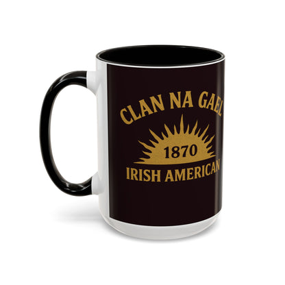 "Clan na Gael - Irish American", Colorful Mugs (11oz, 15oz) (Seal Brown)