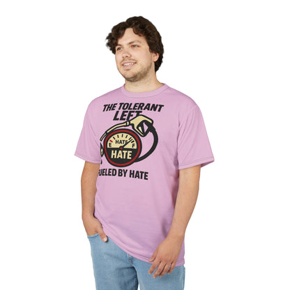 "The Tolerant Left", Unisex T-shirt (Abbey Veil Pink)