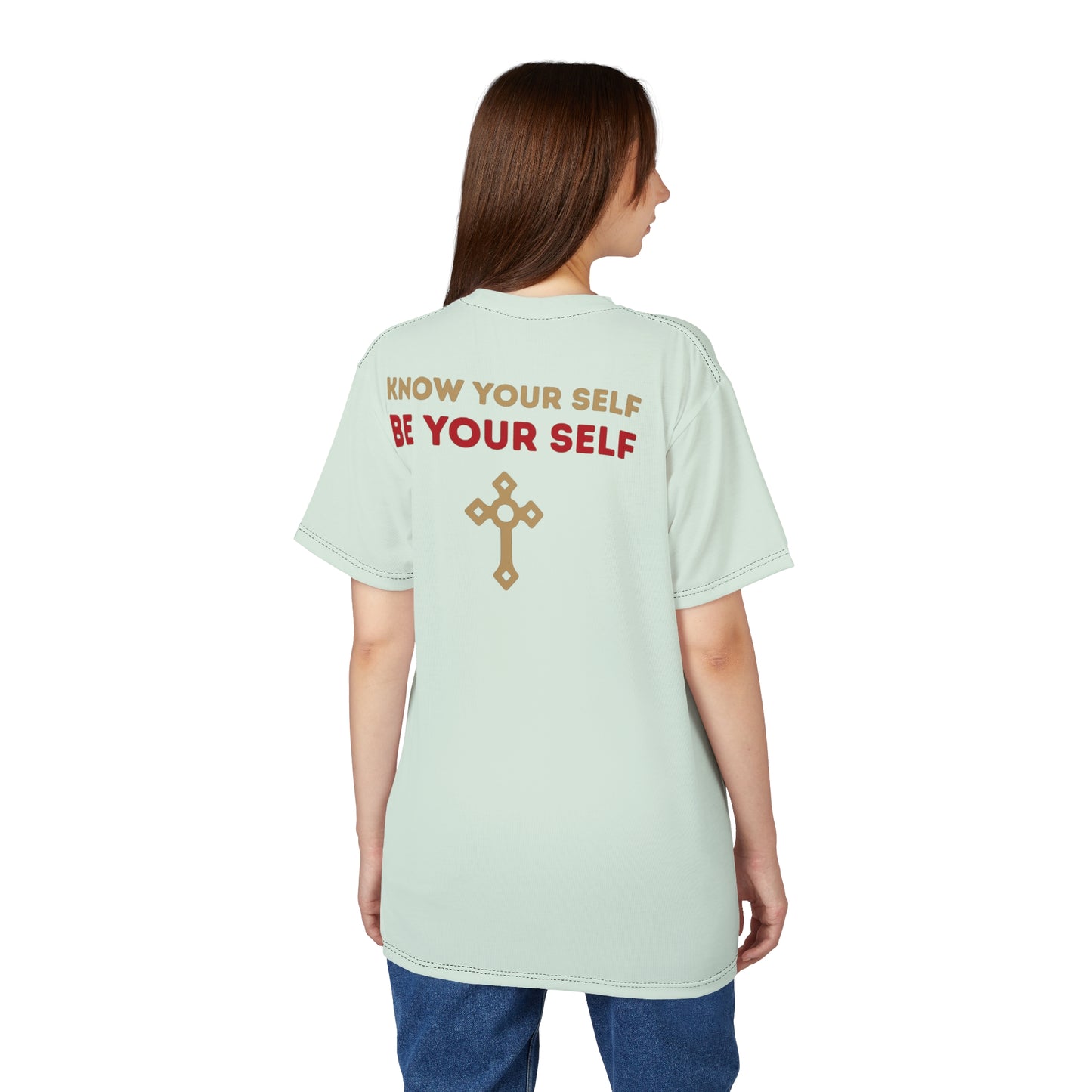 "Know Your Self", Unisex T-shirt (Spring Mint)