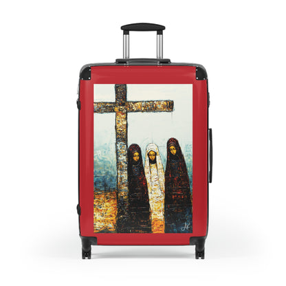 "At-the-Foot of the Cross - John 19:25", Suitcases (Dark Red)
