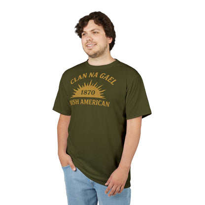 "Clan na Gael - Irish American", Unisex T-shirt (Fianna Green)
