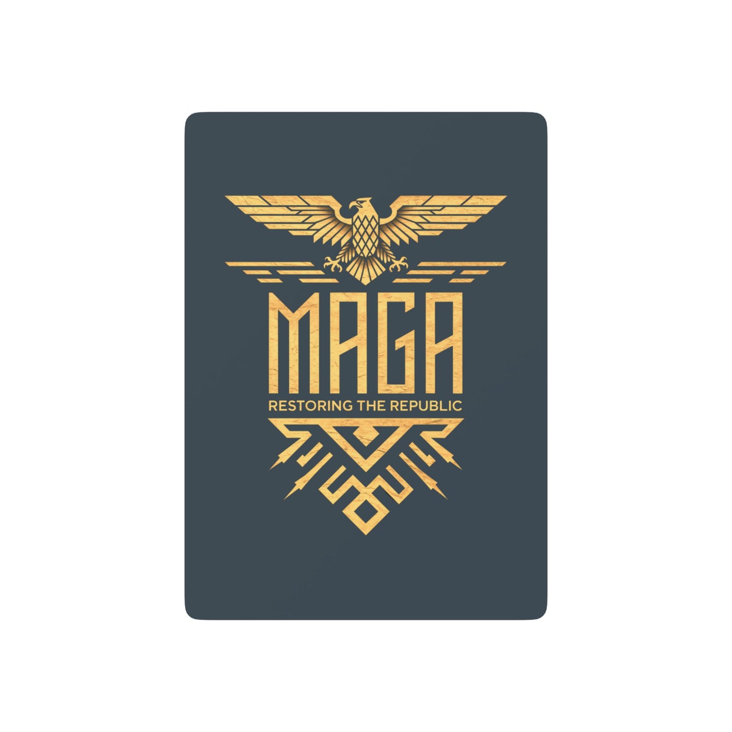"MAGA Restoring the Republic" #02, Political Playing Cards (Charcoal)