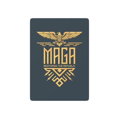 "MAGA Restoring the Republic" #02, Political Playing Cards (Charcoal)