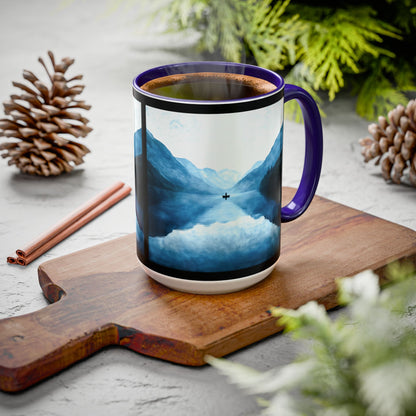 "Connected in Silence - Psalm 46:10", Colorful Mugs (11oz, 15oz)