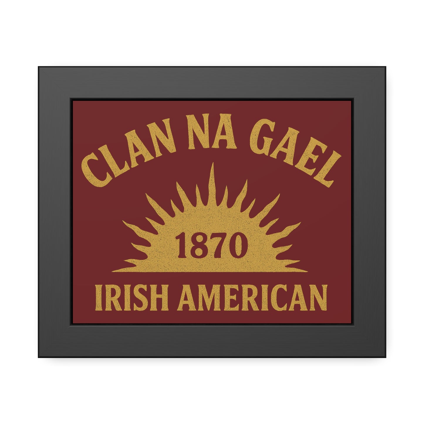 "Clan na Gael - Irish American", Framed Paper Poster (Palladius Red)