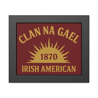 "Clan na Gael - Irish American", Framed Paper Poster (Palladius Red)