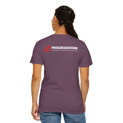 "Progressivism - Enemy of Western Civilization", Unisex T-shirt (Dark Colors)
