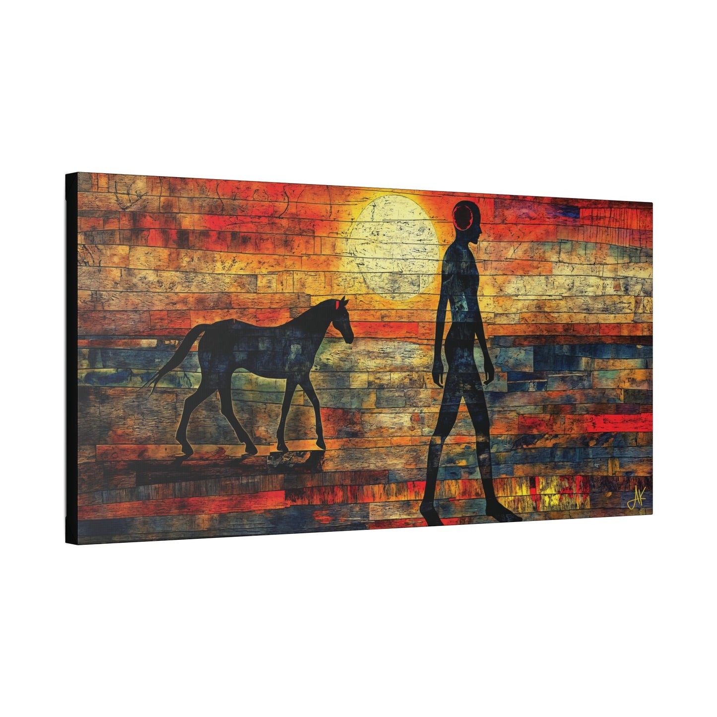 "Anam & Each (Gaelic); Soul and Steed (English)", Stretched Classic Canvas Fine Art Print