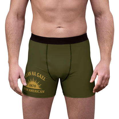 "Clan na Gael - Irish American", Men's Boxer Briefs (Fianna Green)