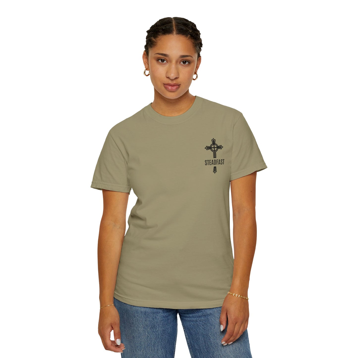 "Steadfast Cross in Black", Unisex T-shirt