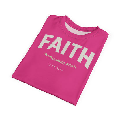 "Faith Overcomes Fear", Unisex Tee (Hot Pink)