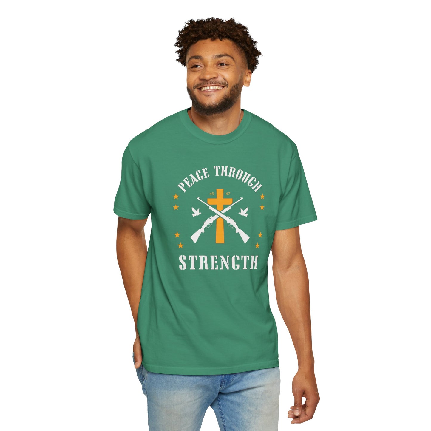 "Peace Through Strength" #01, Unisex T-shirt