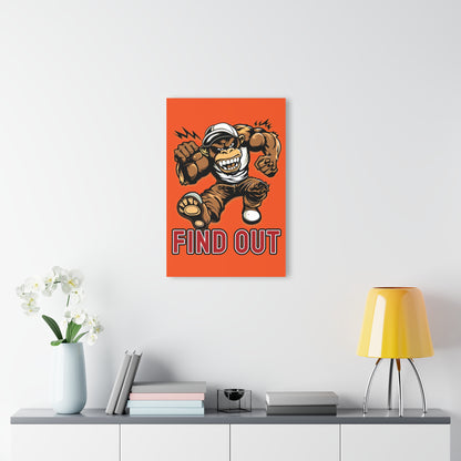 "Find Out", Acrylic Wall Prints (French Cleat Hanging) (Willpower Orange)