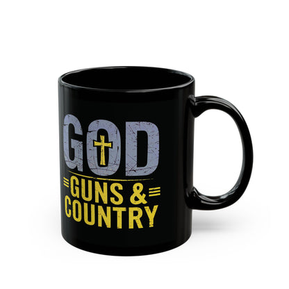 "God, Guns & Country" #01, Black Mug (11oz & 15oz)