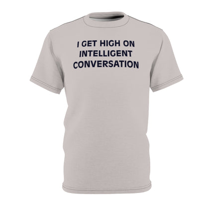 "Intelligent Conversation", Unisex T-shirt (Warm Ash)