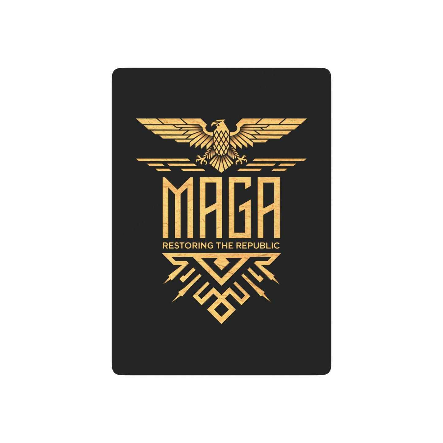 "MAGA Restoring the Republic" #02, Political Playing Cards (Void Black)